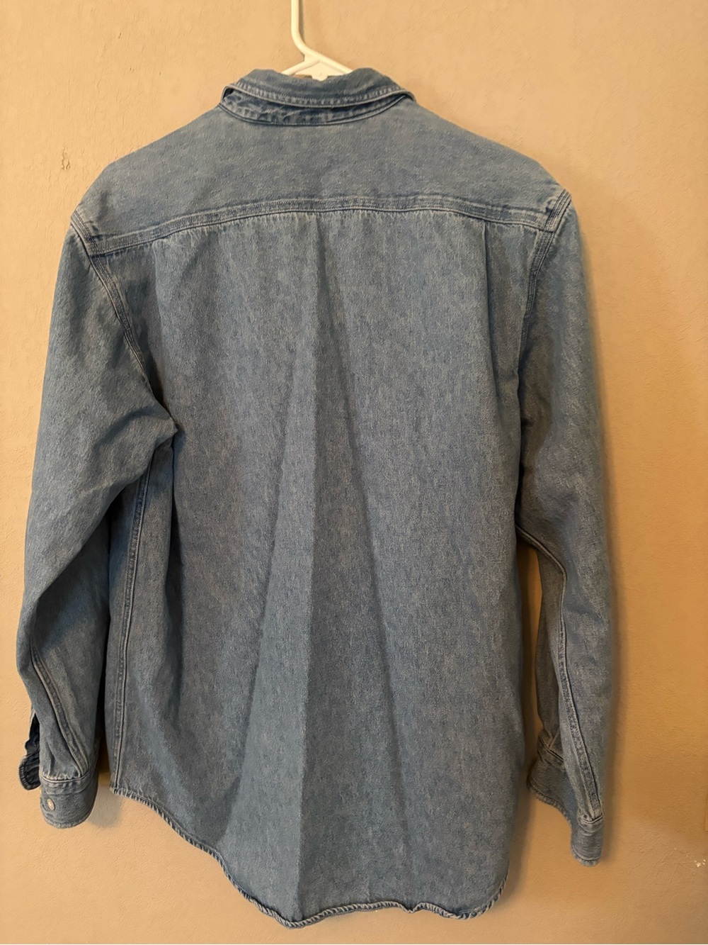 Disney Light Blue Denim Button-Down Shirt with Tigger Pocket Embroidery - Picture 9 of 9